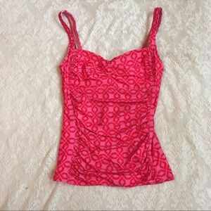 Athena printed tankini top with sweetheart…